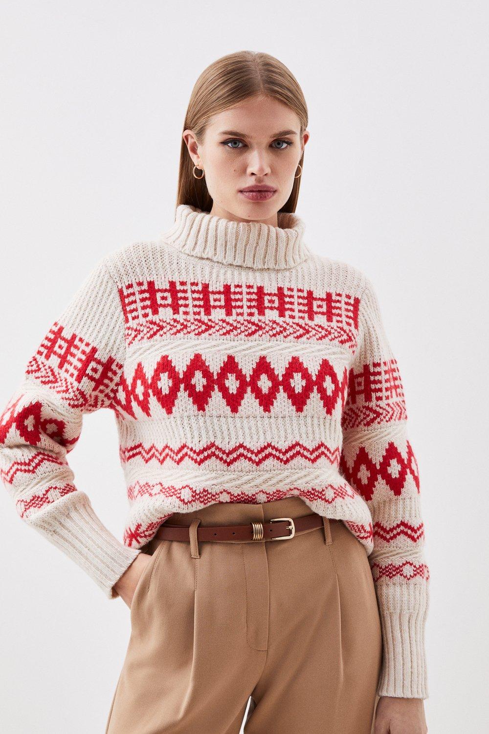 Turtleneck wool-blend sweater