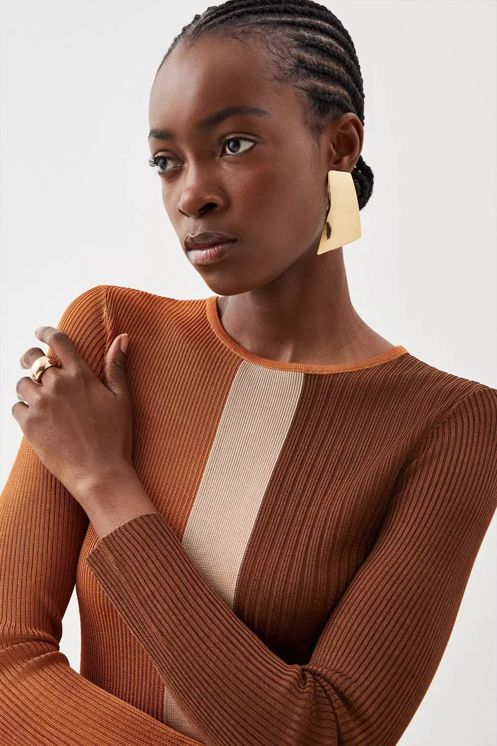 Viscose Sheer Knit Top | Karen Millen