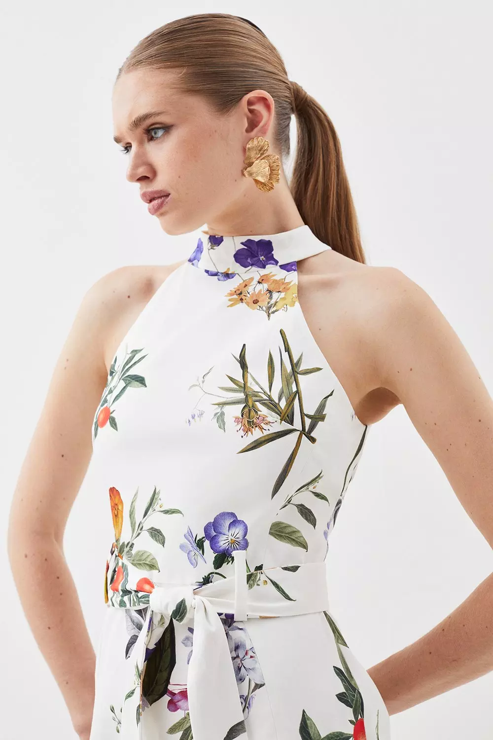 Karen shops millen floral halterneck dress