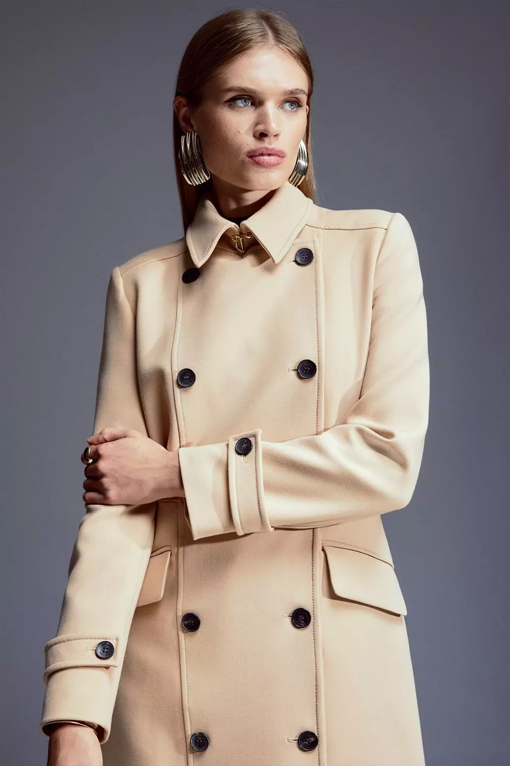 IZ様 2plan Melfis double maxi wool coat Italian Wool Mix Maxi Double Breasted Tailored Coat | Karen