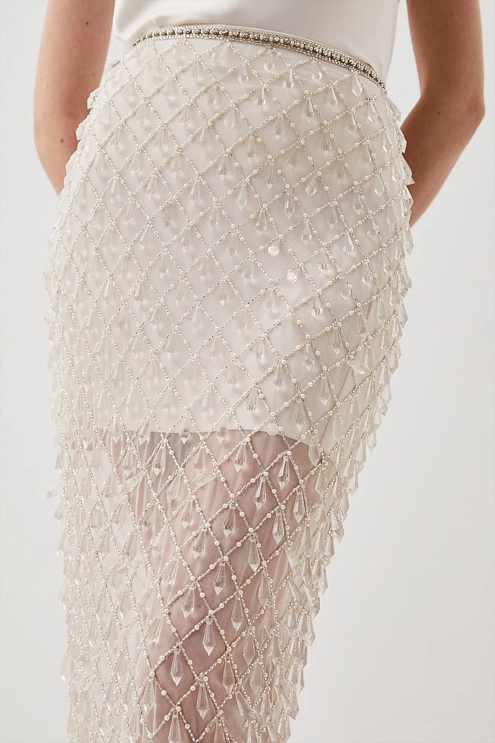 Embellished Woven Maxi Skirt | Karen Millen Embellished Woven Maxi Skirt | Karen Millen