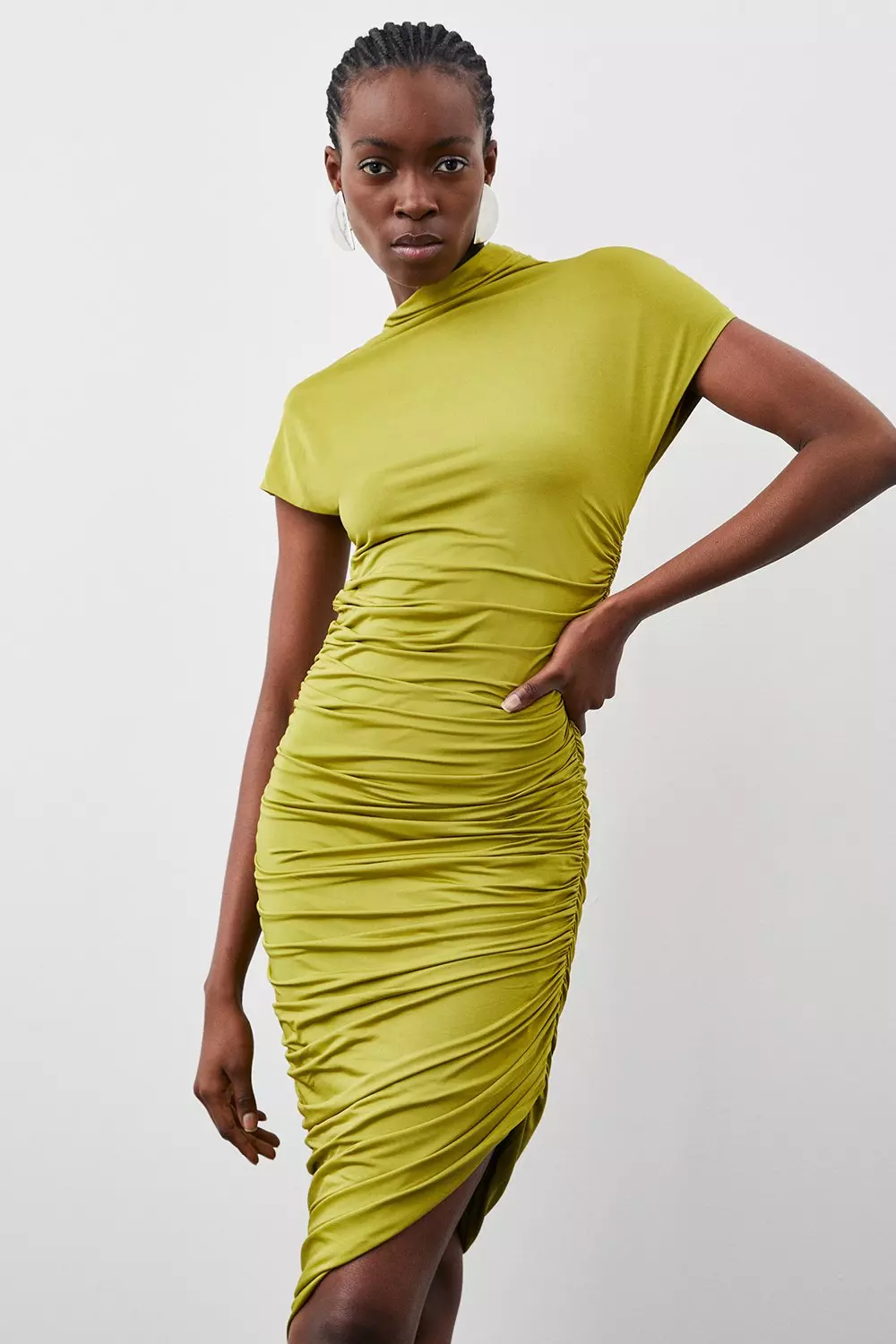 Green slinky dress hotsell