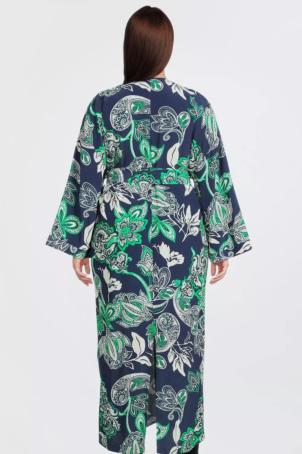 Plus Size Batik Batwing Sleeve Woven Midi Dress | Karen Millen