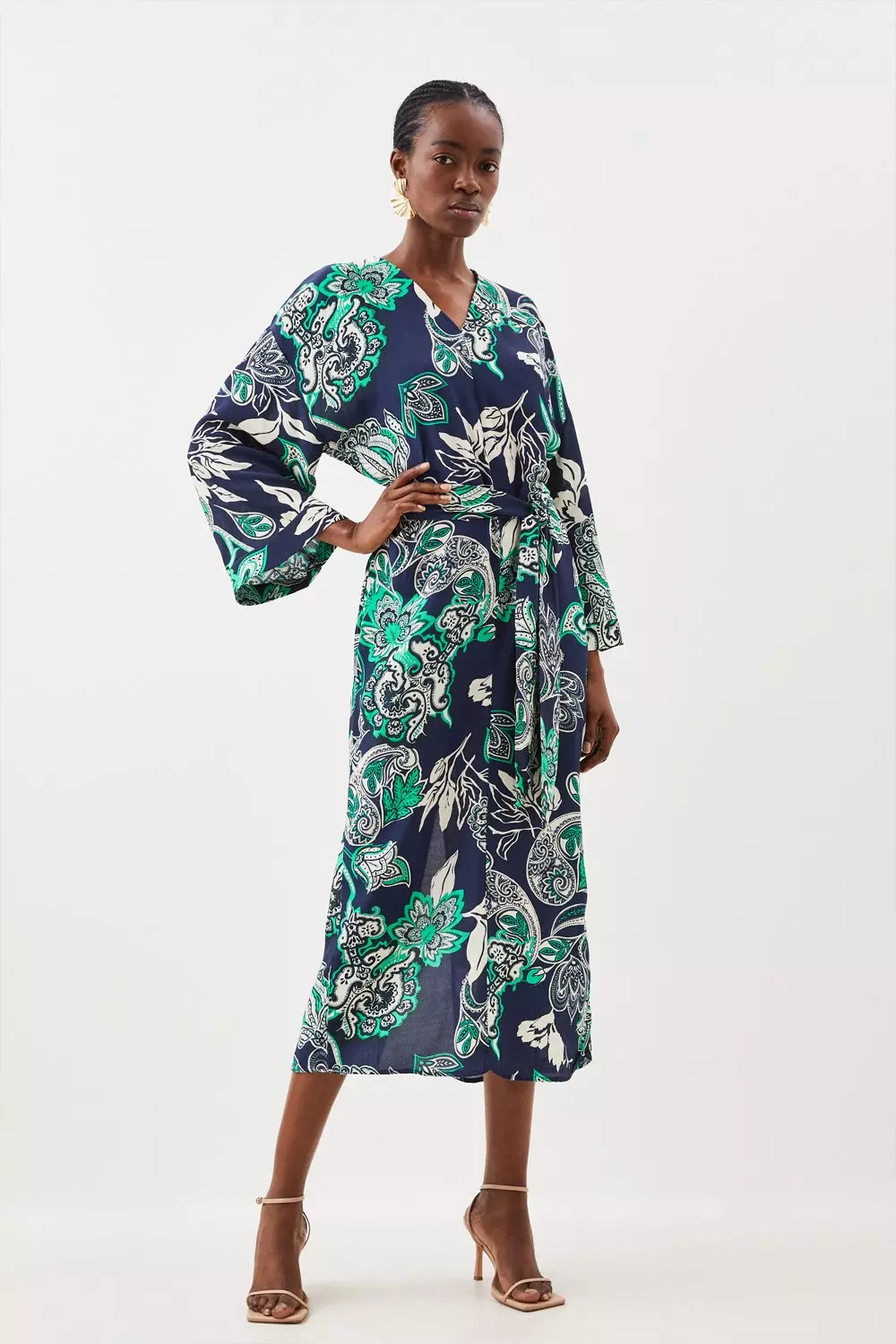 Floral batwing dress best sale