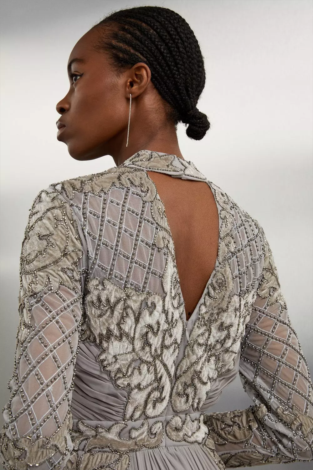 Embellished Cut Out Woven Maxi Dress | Karen Millen
