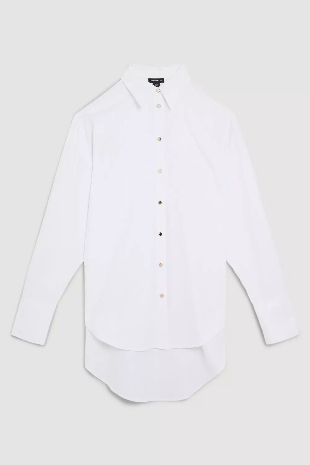 Ivory Cotton Poplin Boyfriend Woven Shirt alternative image