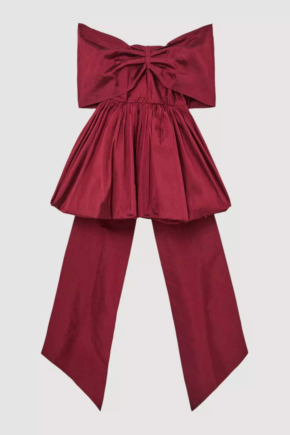安心追跡付【KAREN MILLEN】リボンディテールタフタ織ミニドレス Karen Millen タフタのリボンディテール織りミニドレス