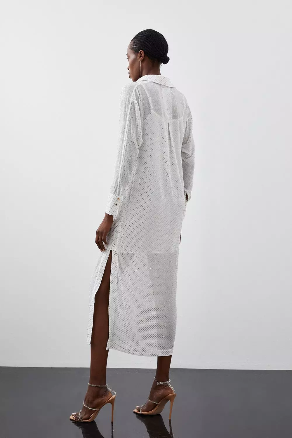 Plunge shirt dress on sale