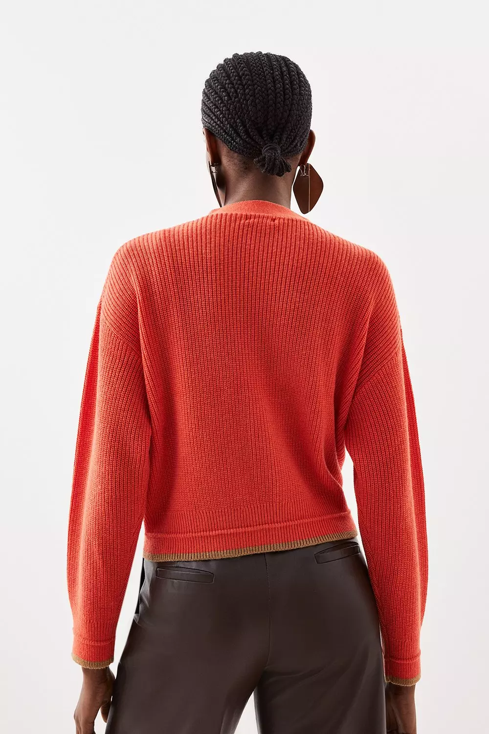 Premium Alpaca Wool Blend Mid Weight Knit Cardigan | Karen Millen