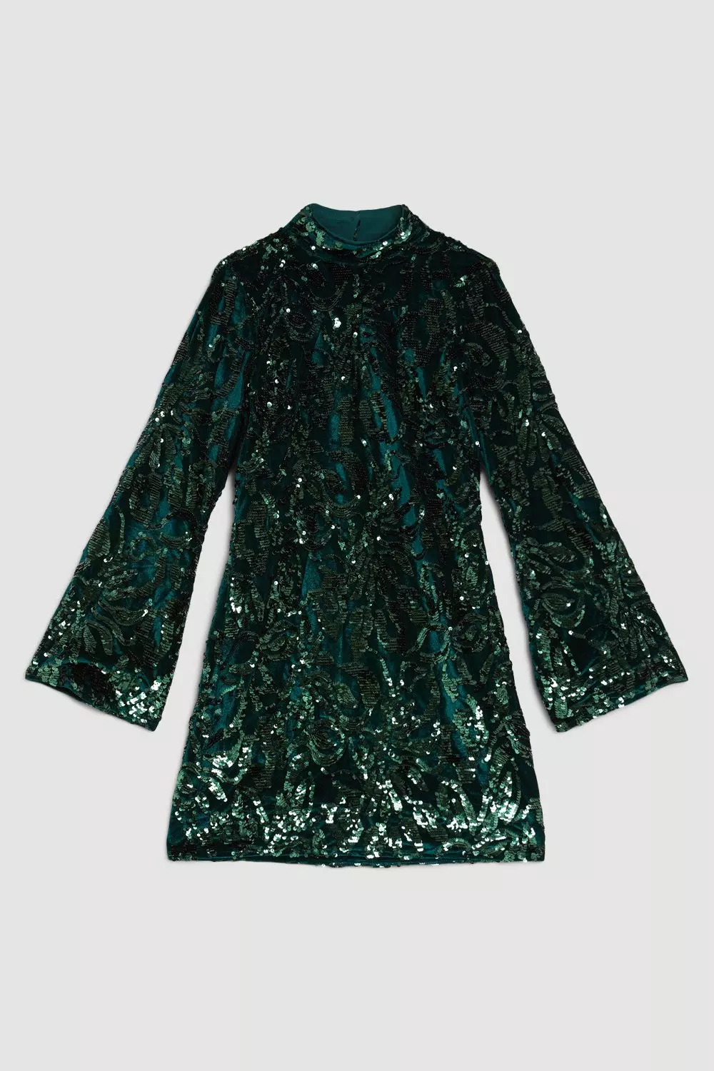 Velvet Sequin Woven Aline Dress | Karen Millen