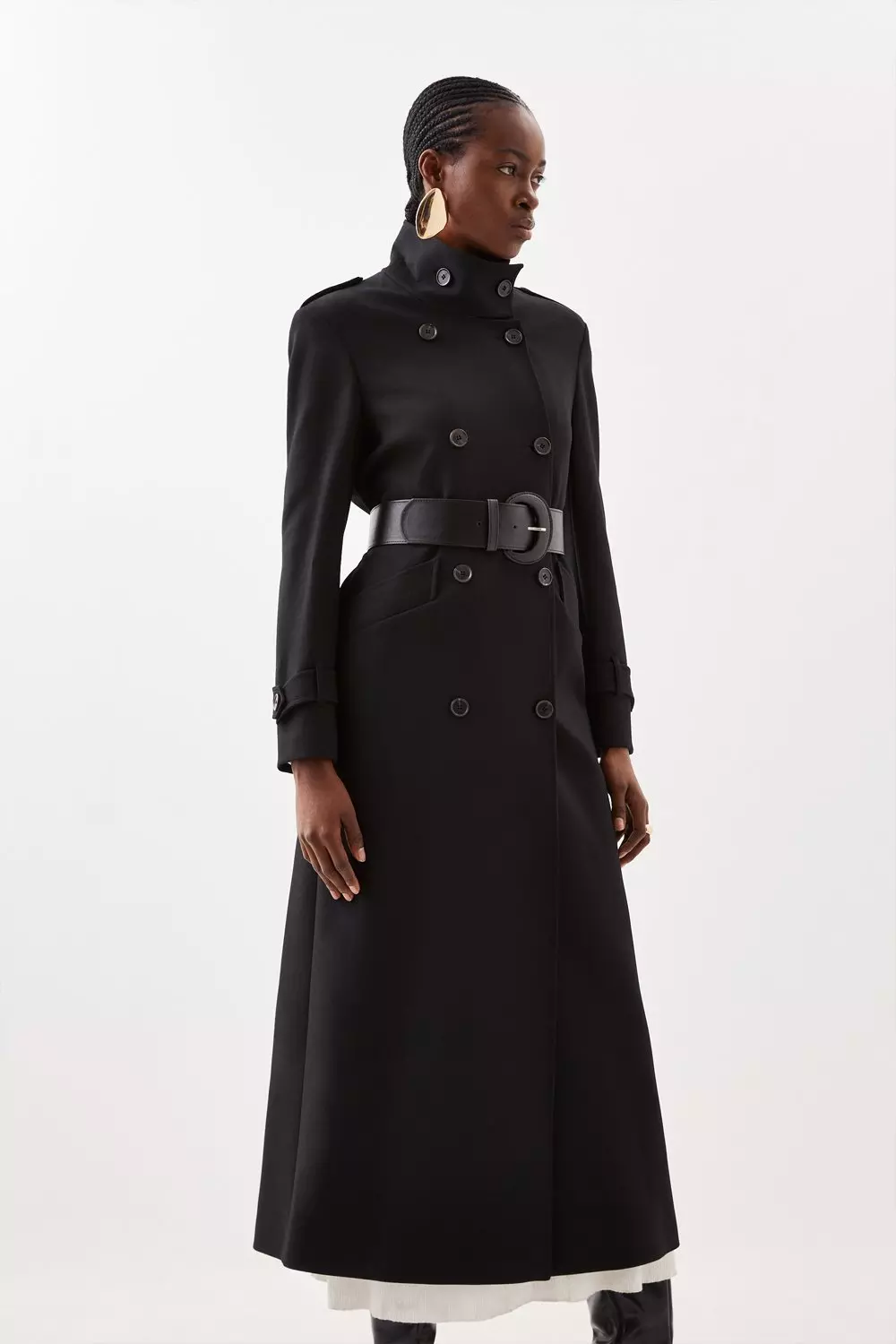 Belted maxi coat on sale