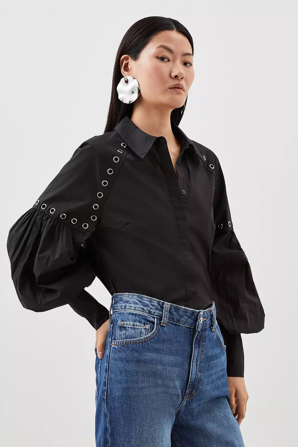 【Karen Millen】コットン アップリケ バルドー ウーブンマキシ VogaCloset | Explore the new trends | VogaCloset