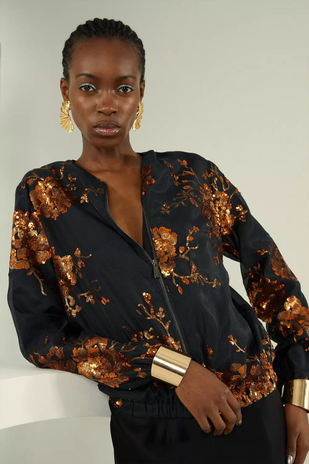 Organza bomber jacket hot sale