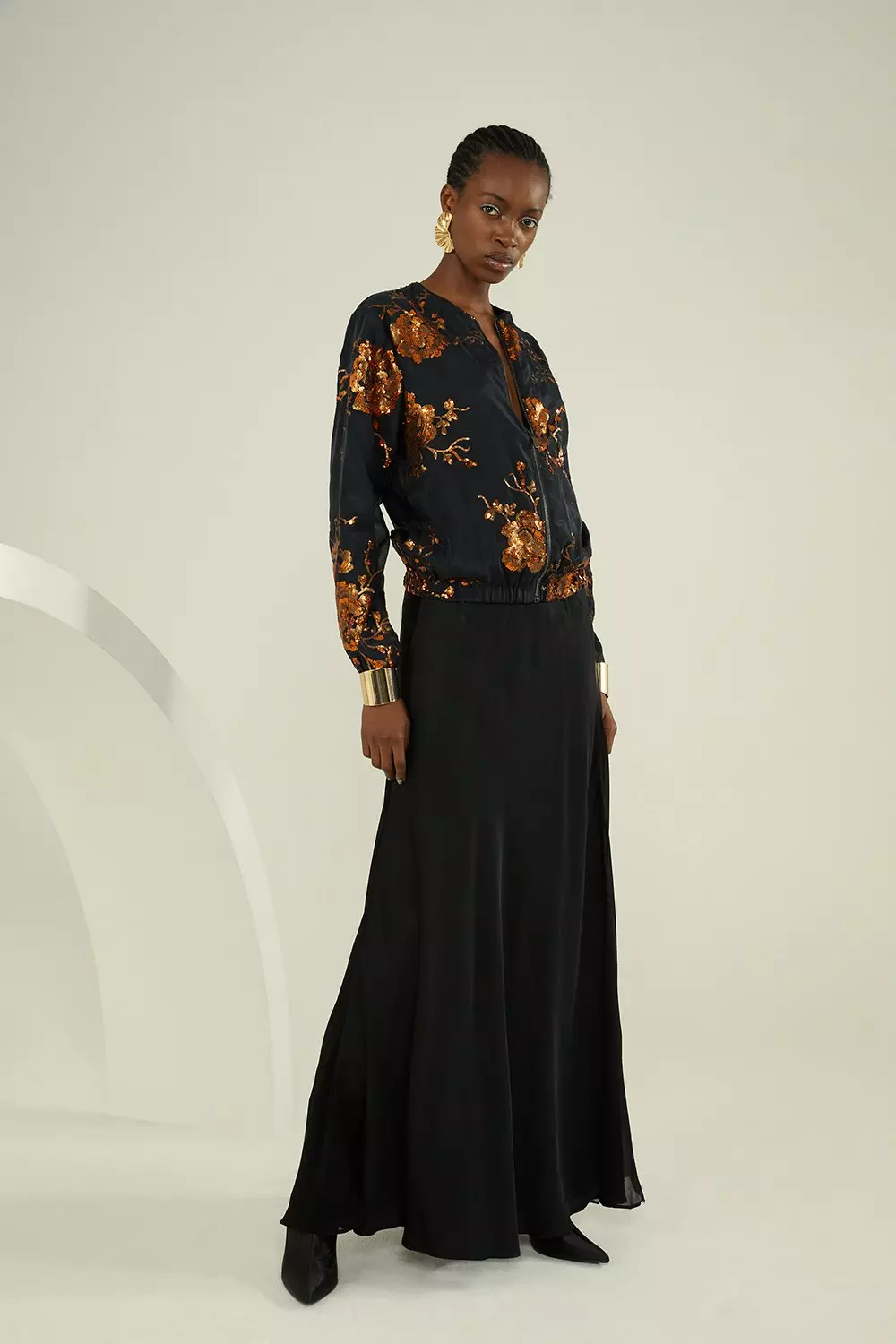 【KAREN MILLEN】クラシックチェック チョコ PU ジャケット bkk13866_black_xl?$