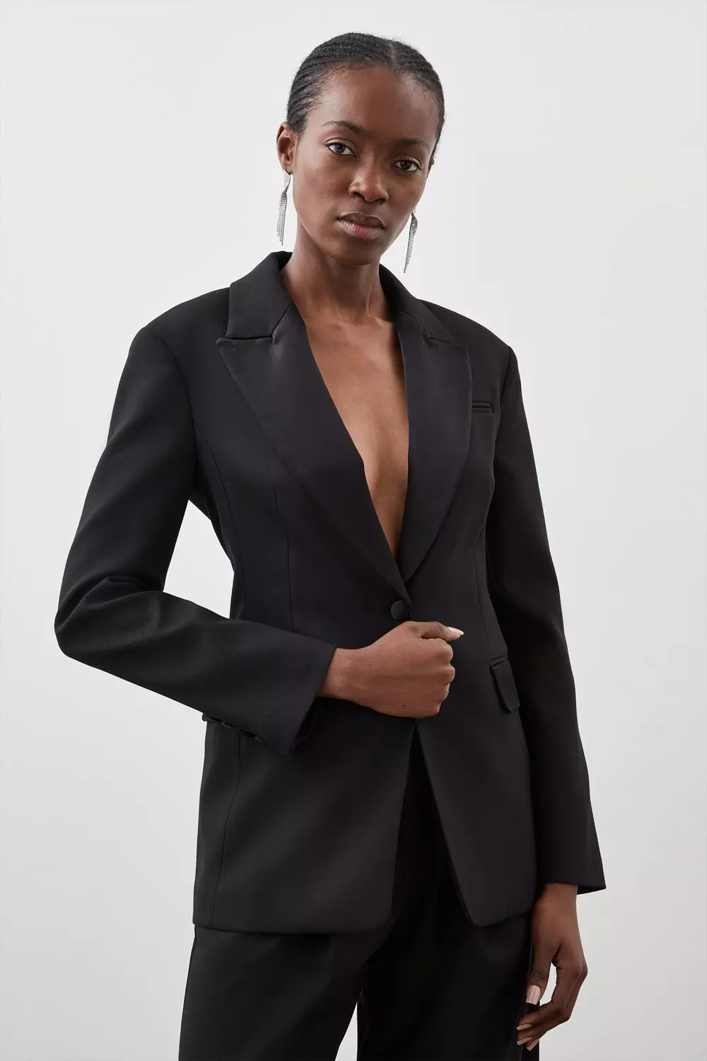 Black blazer with waistcoat hotsell