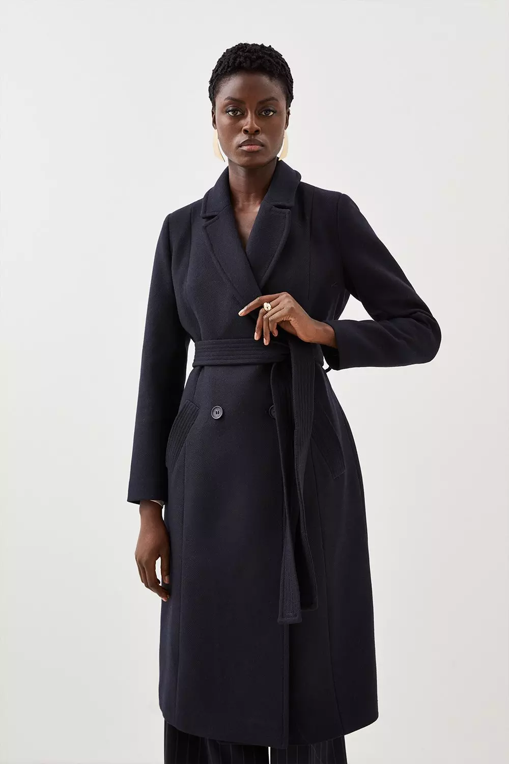 完売品curl double breasted belt point coat Amazon.com: Women's Double Breasted Short Trench Coat with