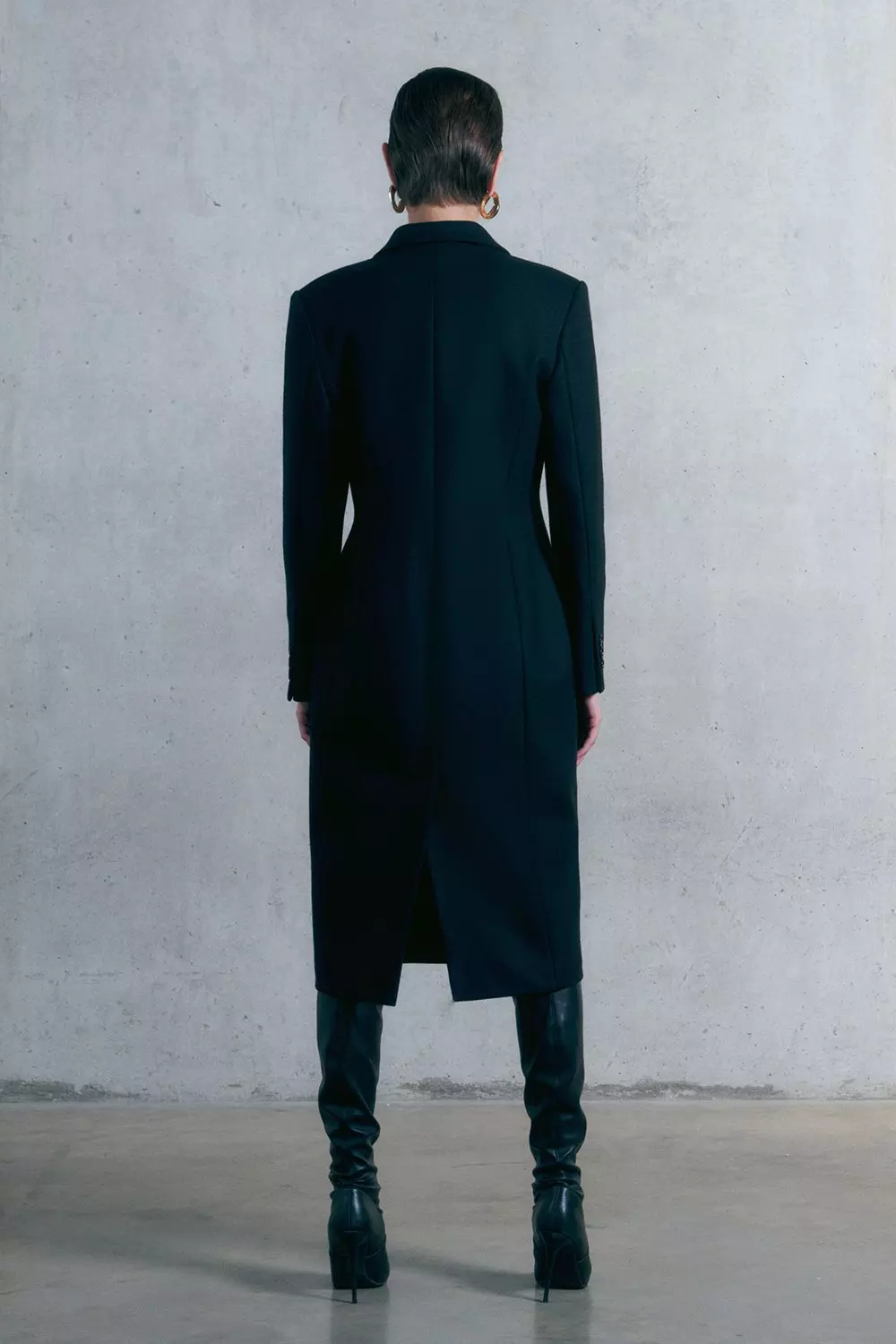 Italian Manteco Wool Hourglass Midi Coat | Karen Millen
