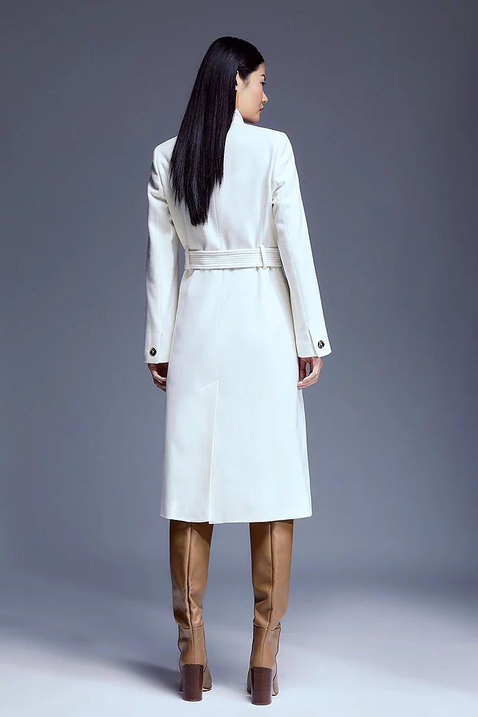 Italian Manteco Wool Forever Notch Neck Midi Coat | Karen Millen Italian Manteco Wool Forever Notch Neck Midi Coat | Karen Millen