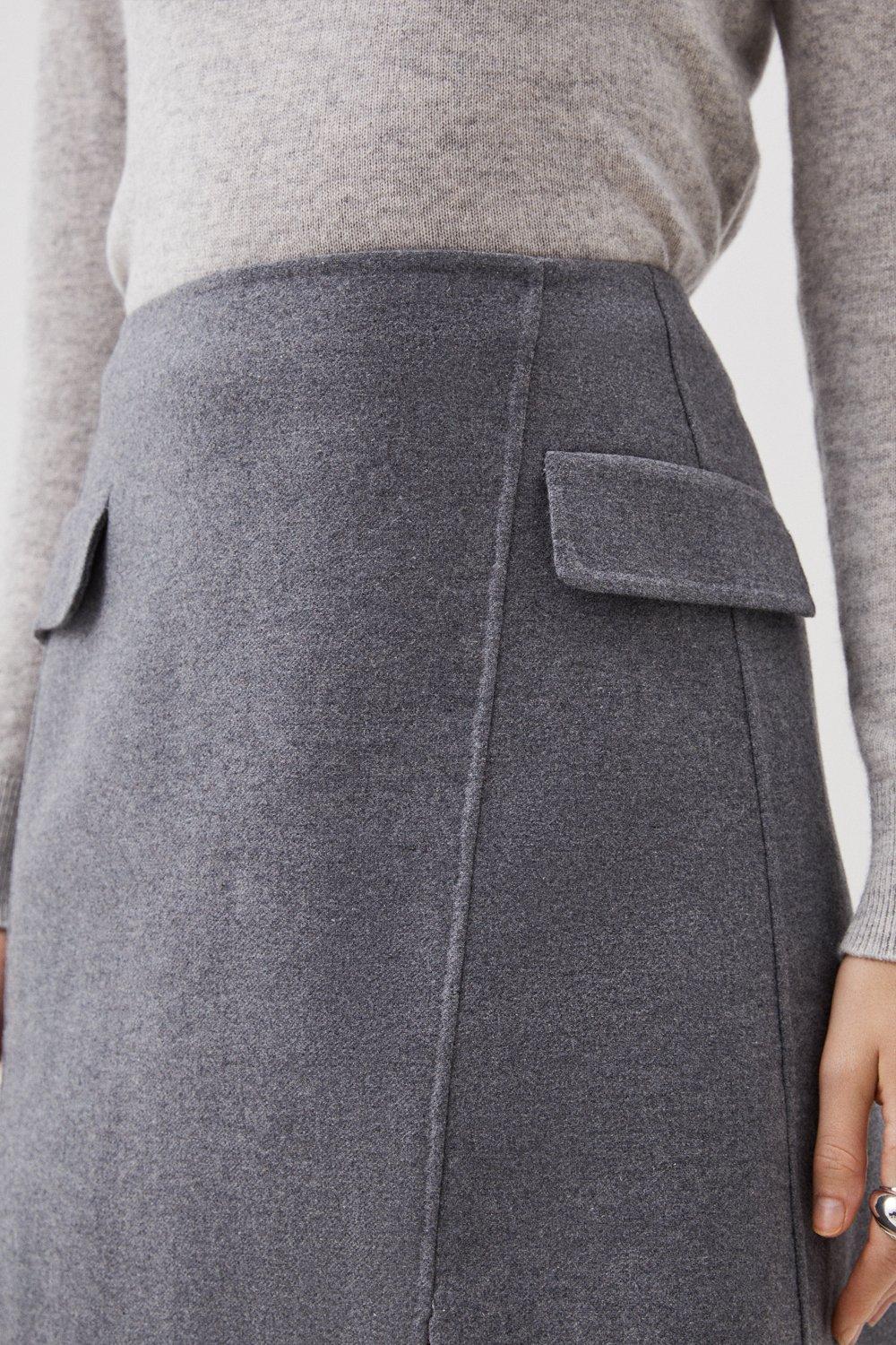 Margherita MACCAPANI double wrap skirt - Grey
