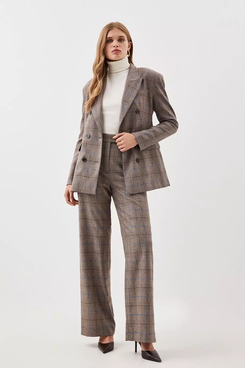 Lydia Millen Tailored Check Double Breasted Blazer | Karen