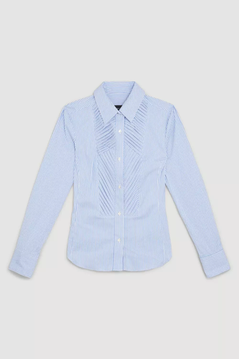 Stripe Tailored Frill Detailed Bib Shirt  alternative image