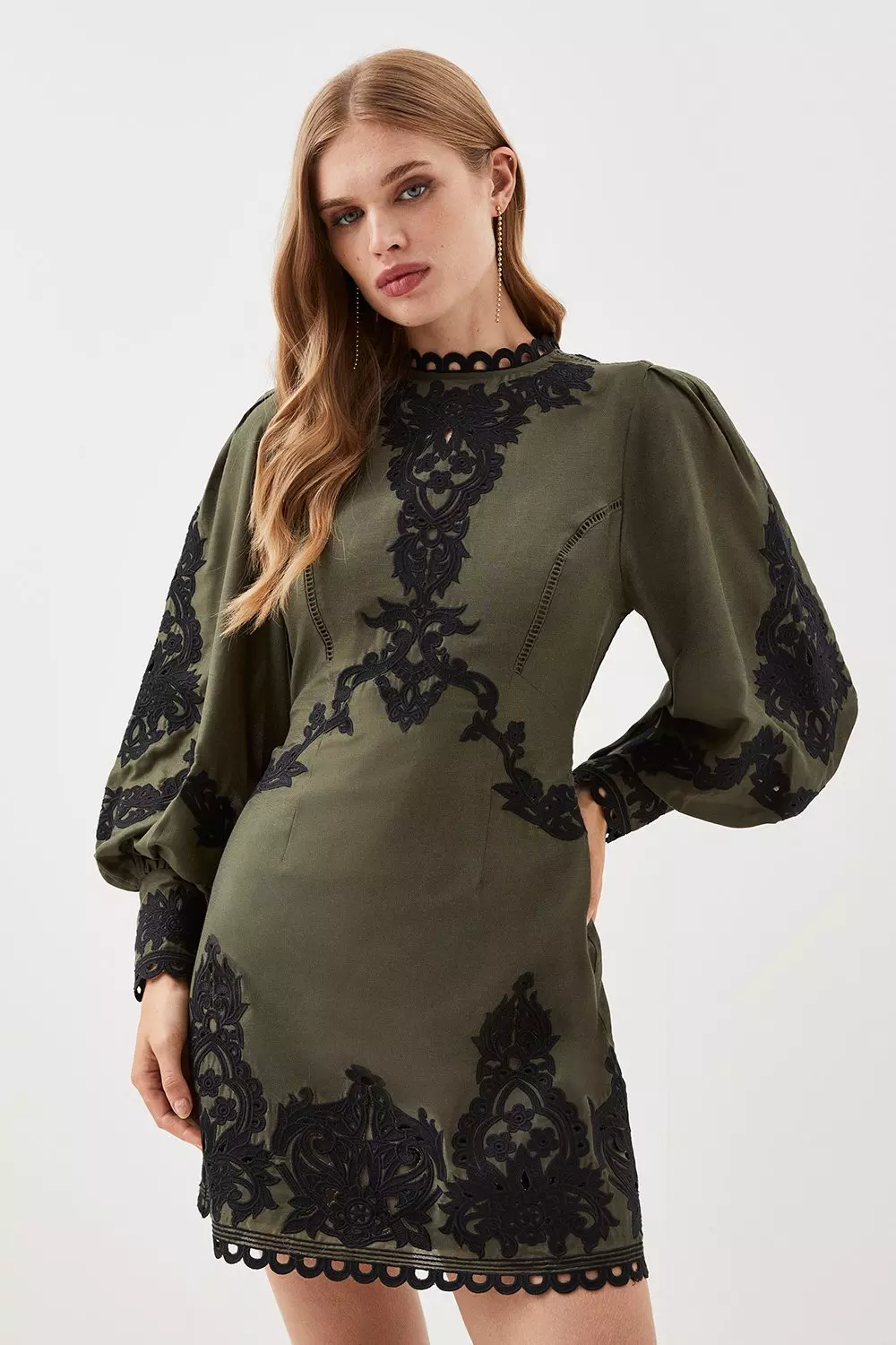 Karen millen embroidered mini dress hotsell