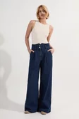 Denim Indigo Wide Leg Pants | Karen Millen Denim Indigo Wide Leg Pants | Karen Millen