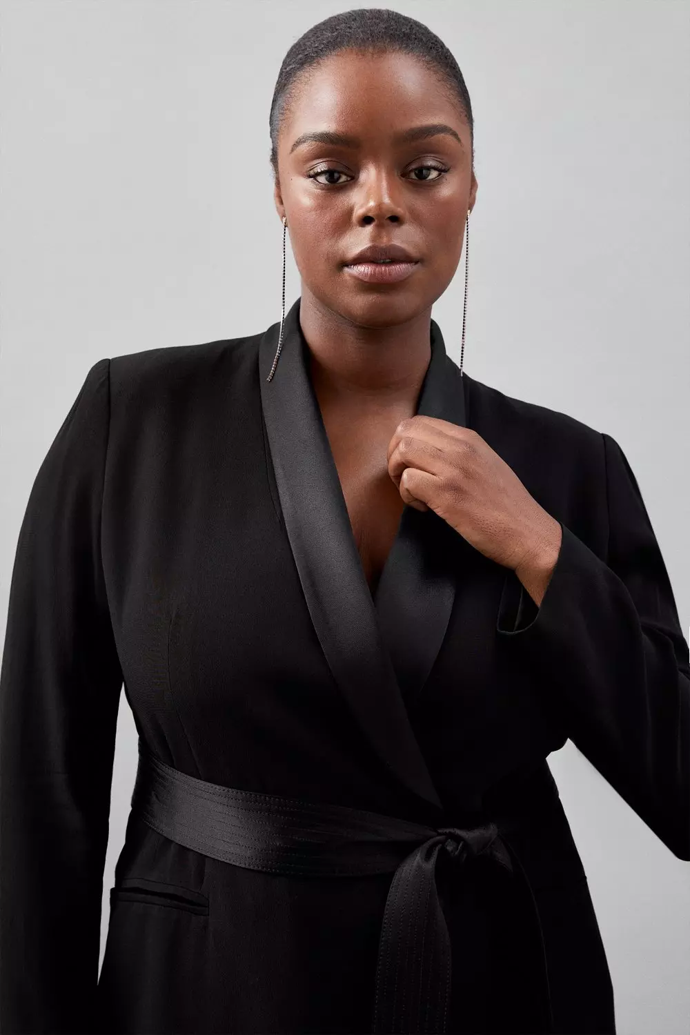 Black tuxedo dress plus size outlet