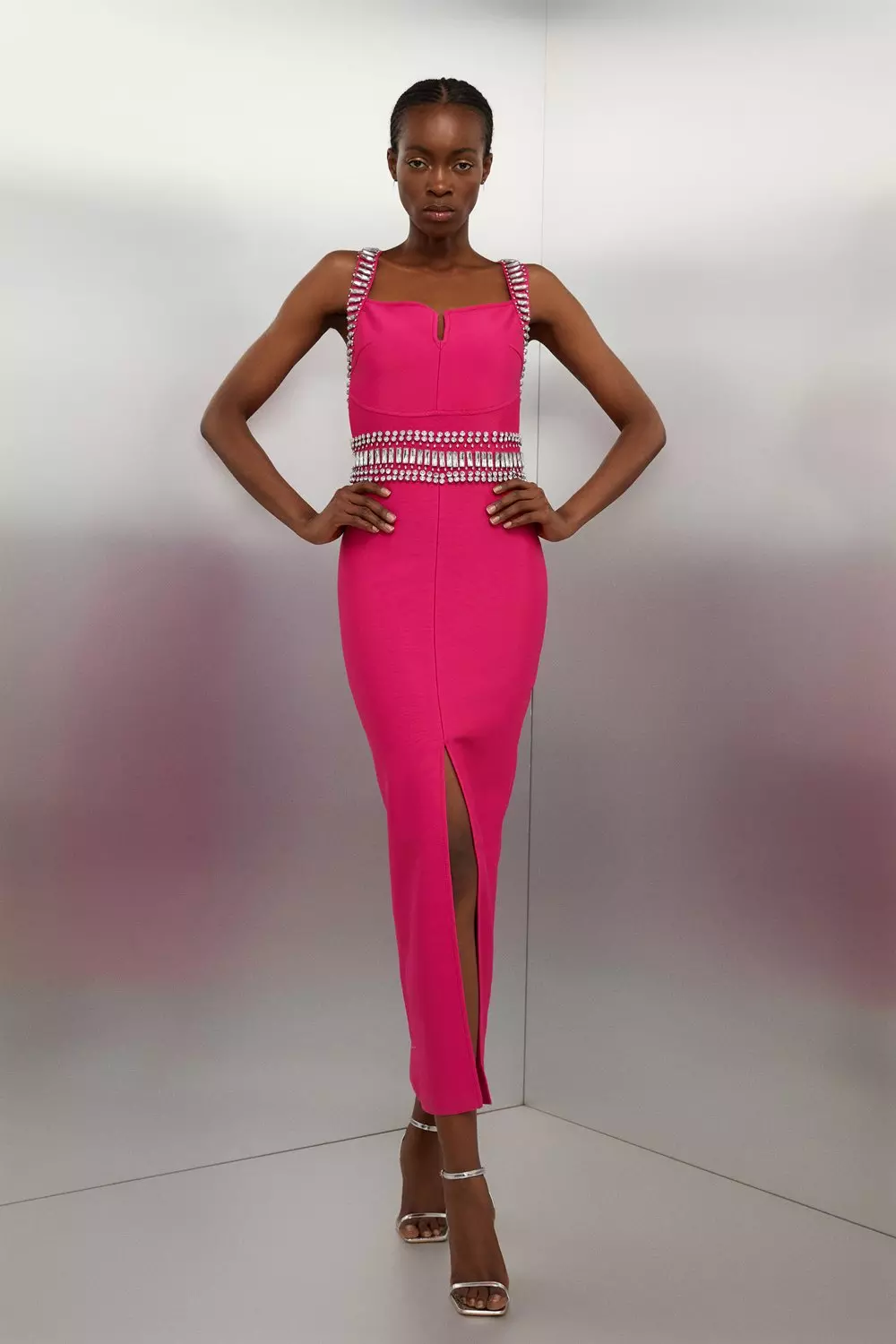 Ecmyle ecmile ribbon tight dress ivory