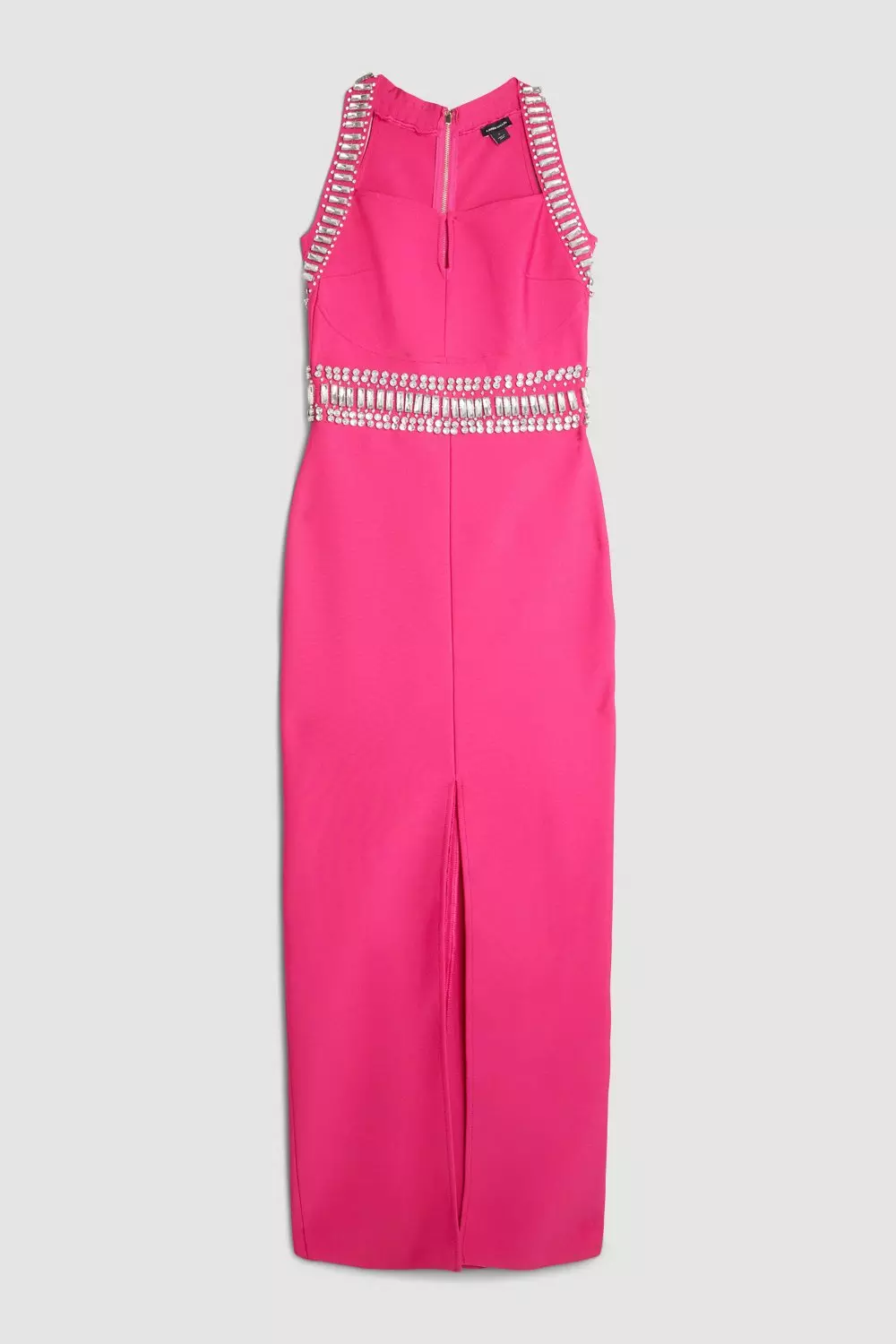 Bandage Figure Form Knit Embellished Maxi Dress | Karen Millen
