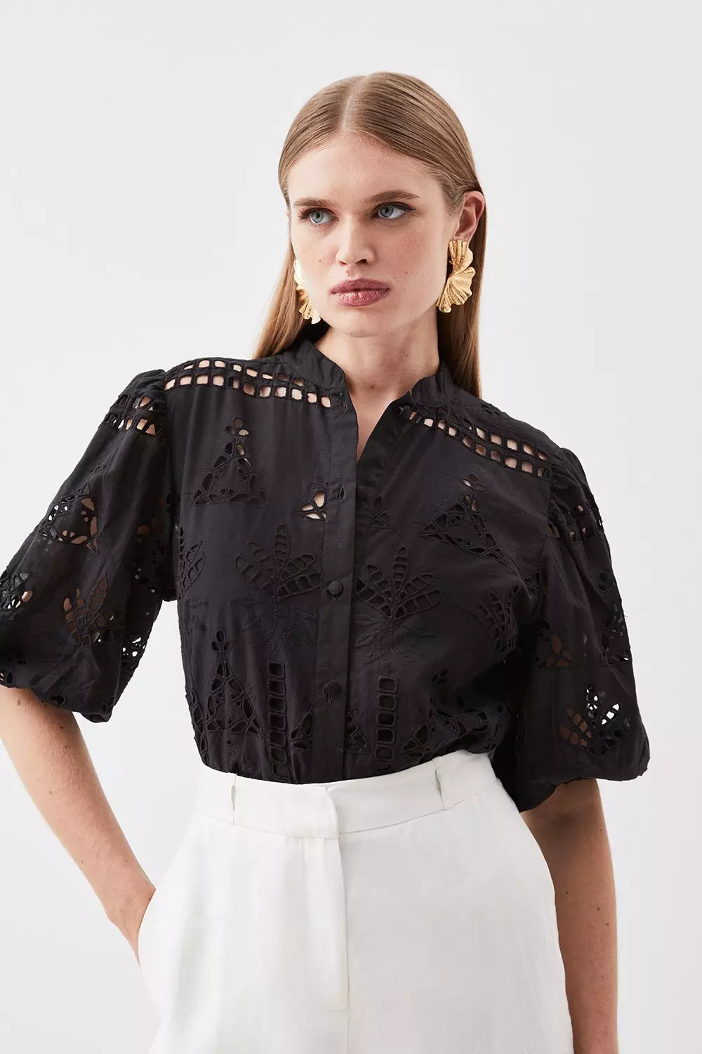 【suzen】Cocona eyelet top Susan Graver Passport Knit Eyelet 3/4 Sleeve Top - QVC.com