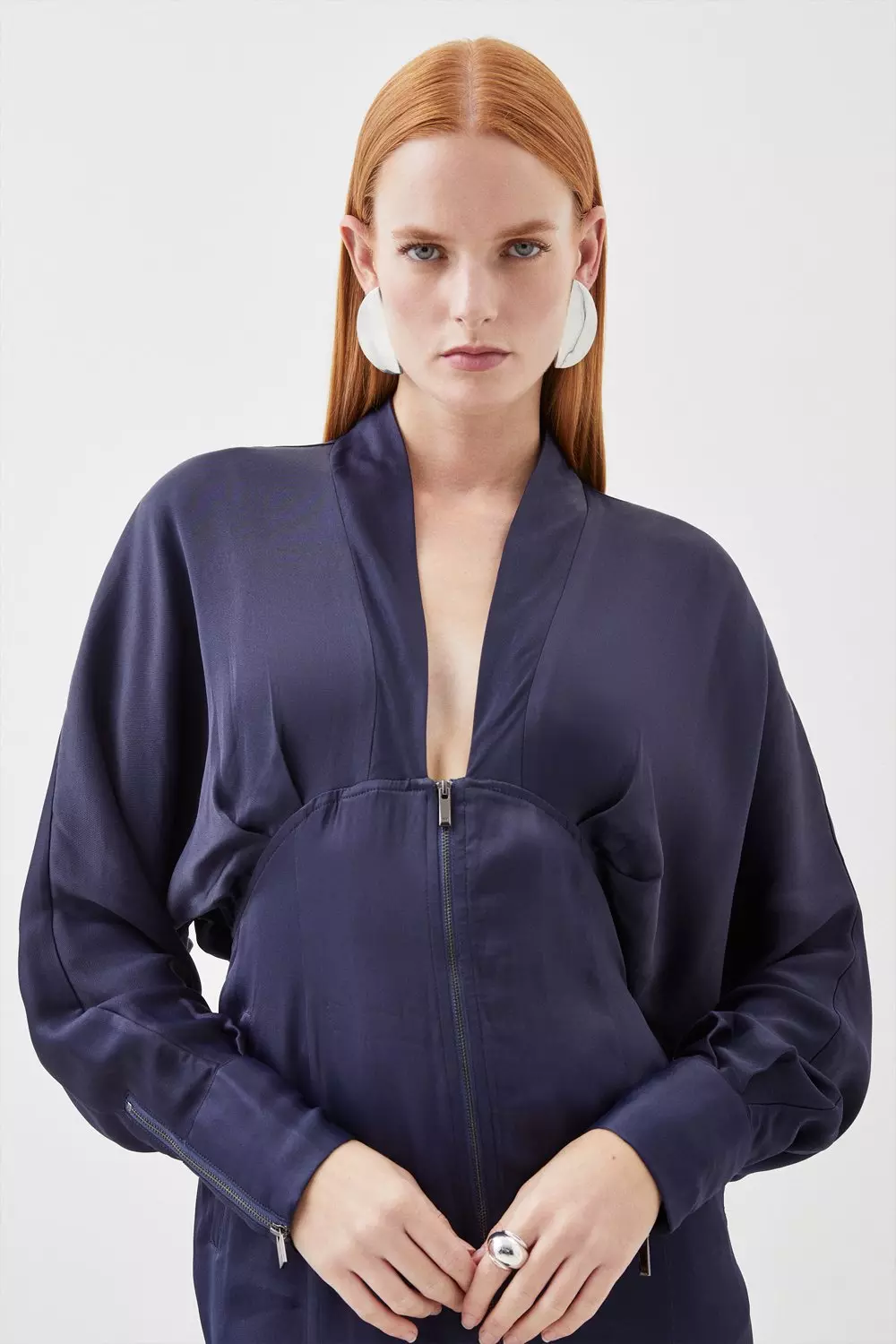 ◆KAREN MILLEN◆ テーラードホルタージャンプスーツ / navy bc934820-fbbe-47d8-b29a-