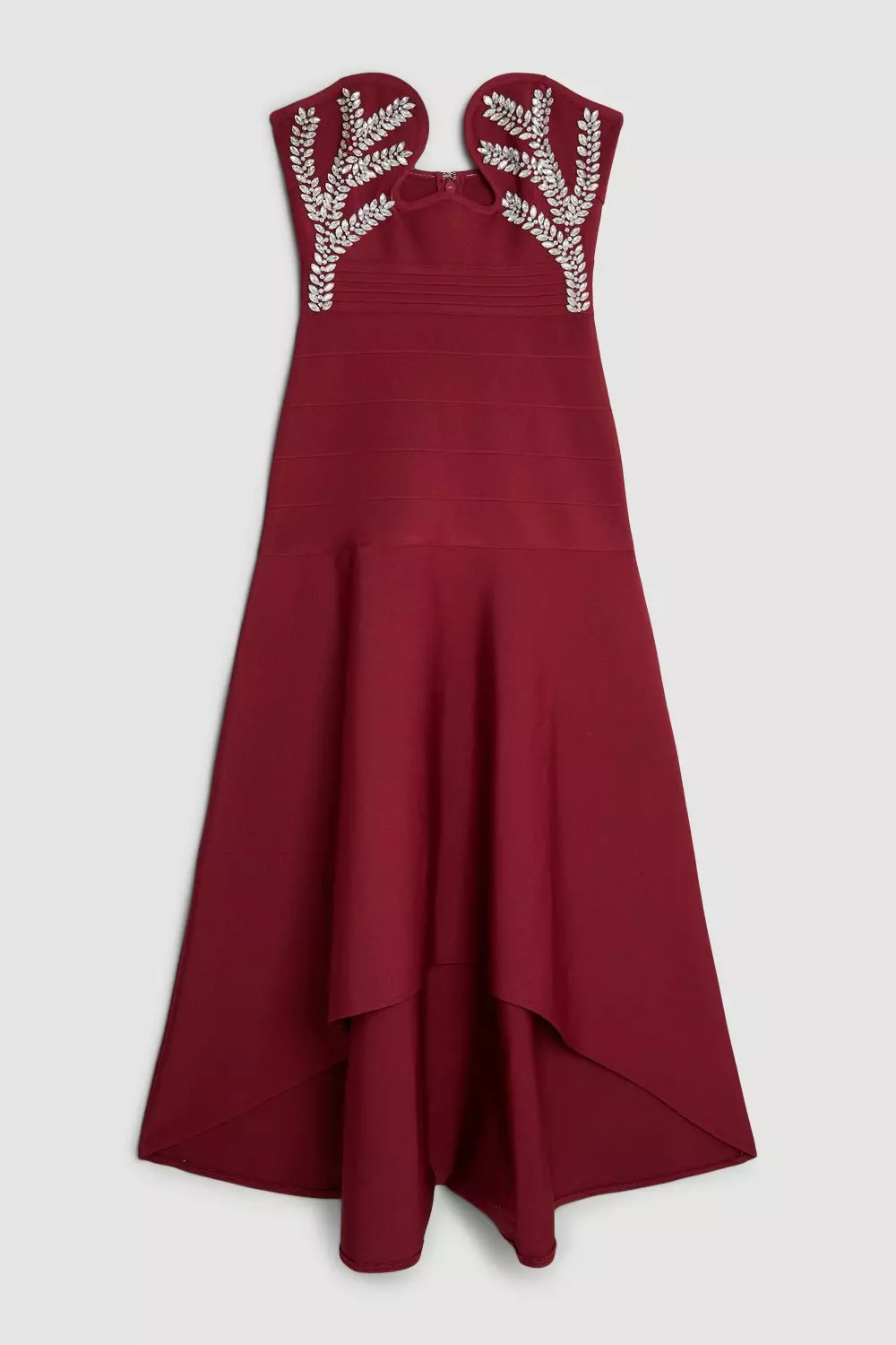 Figure Form Bandage Knit Corset Style Embellished Maxi Dress alternative image