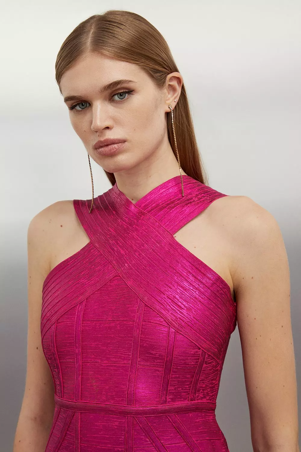 Pink fashion bandage dress