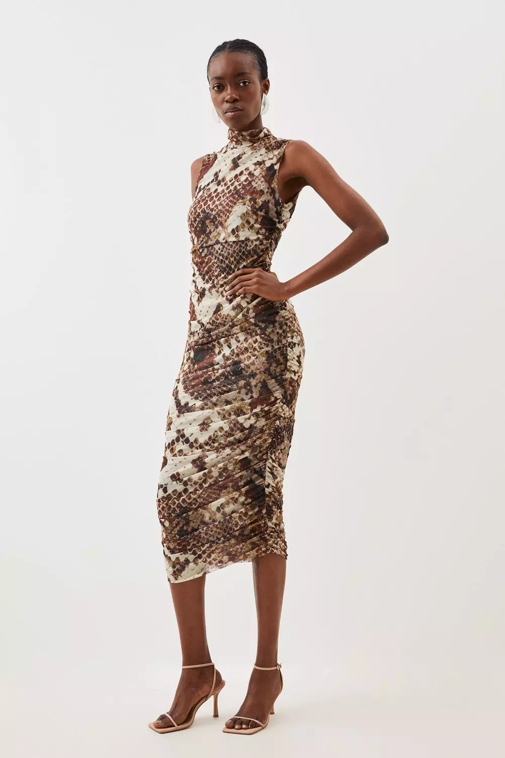 Mesh snake print dress hotsell