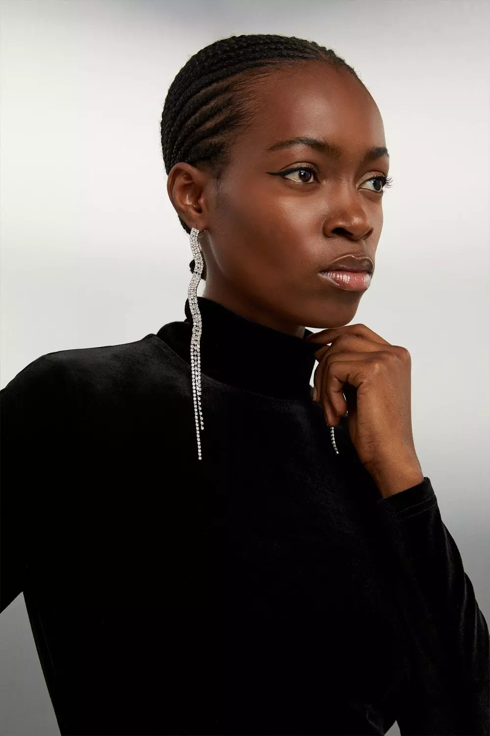 Velvet Jersey Turtleneck Bodysuit Karen Millen