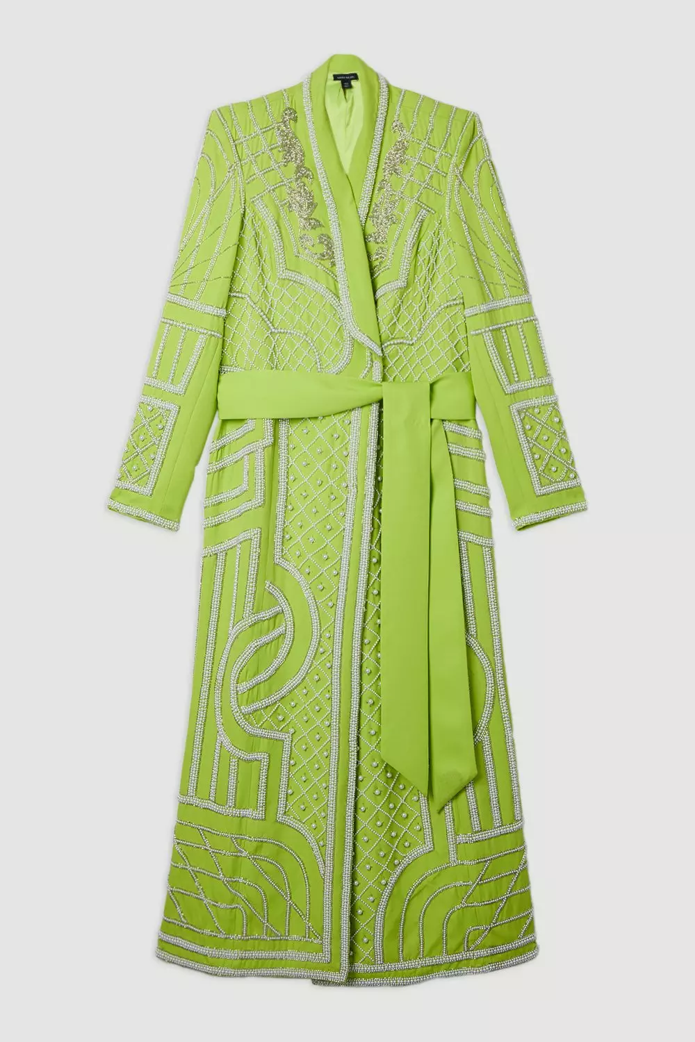 Crystal Embellished Woven Maxi Blazer Dress | Karen Millen