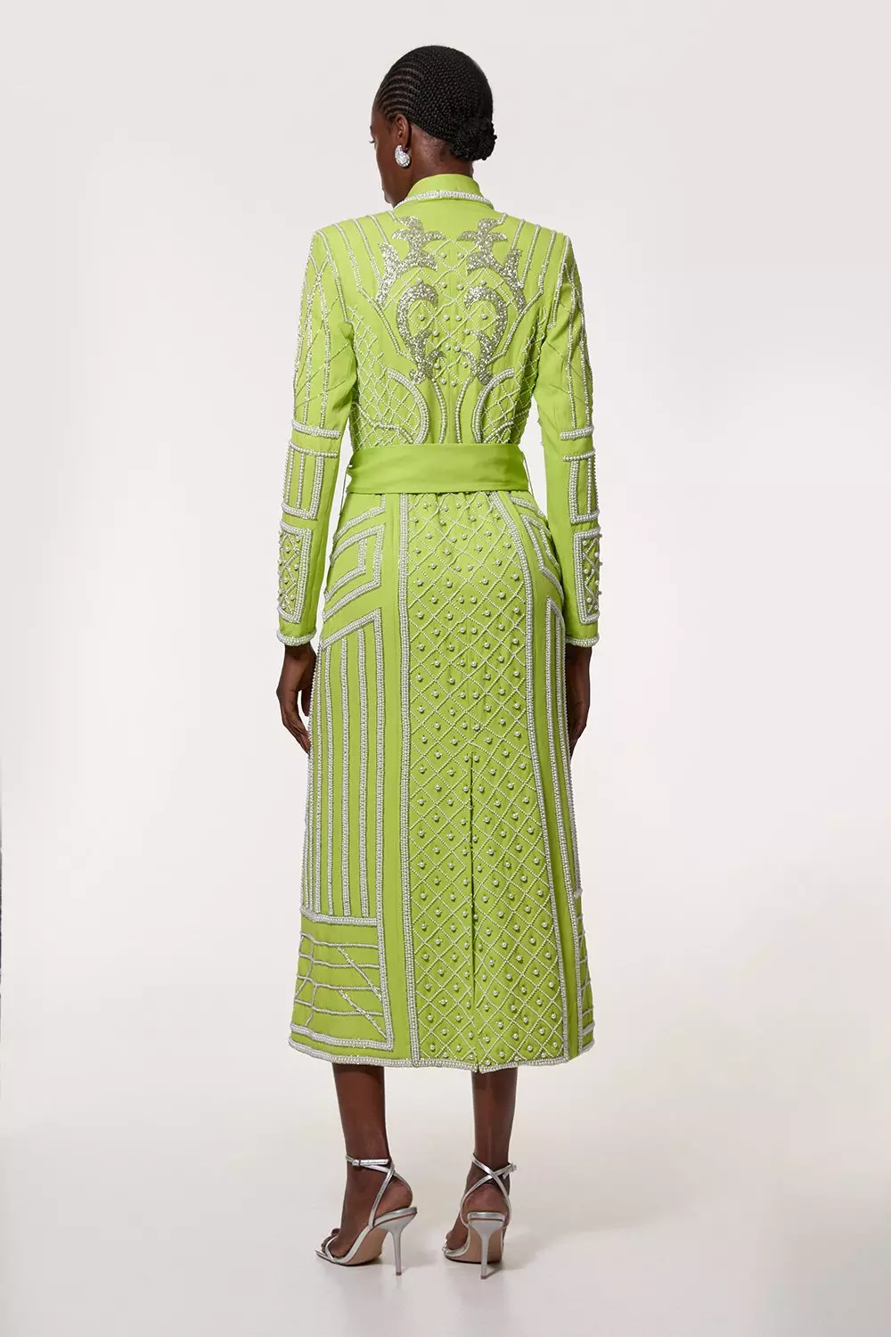 Crystal Embellished Woven Maxi Blazer Dress | Karen Millen