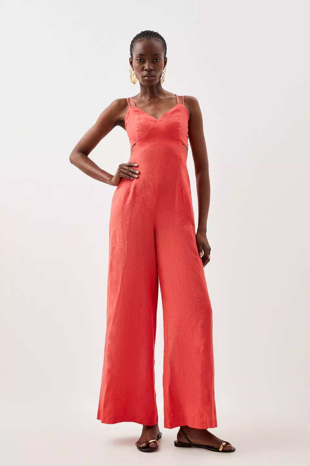 Strappy jumpsuit wide leg online