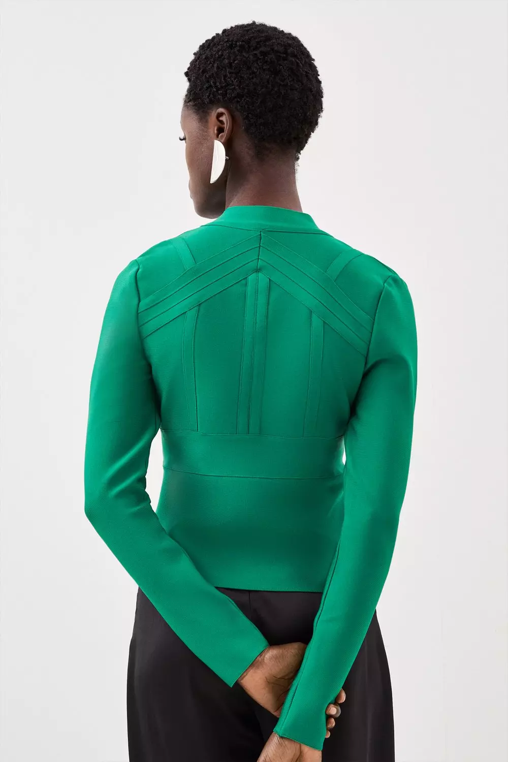 KAREN MILLEN フィギュアフォーム バンデージニット トップス Figure Form Bandage Knit Top | Karen Millen