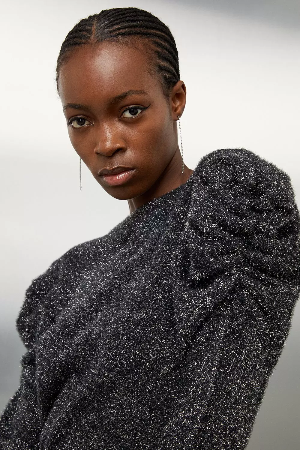 Pewter Eyelash Sparkle Knit Jumper alternative image