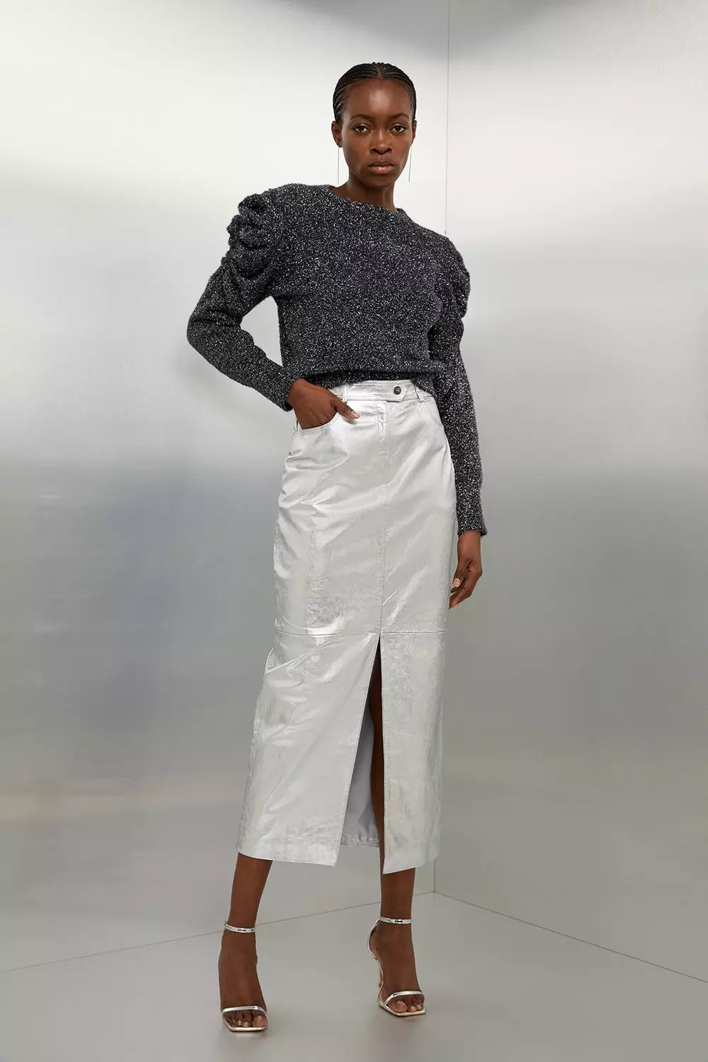 Pewter Eyelash Sparkle Knit Jumper alternative image