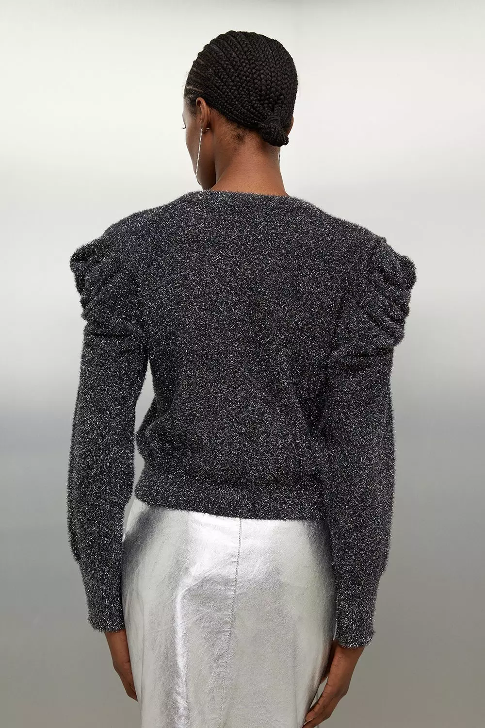Pewter Eyelash Sparkle Knit Jumper alternative image