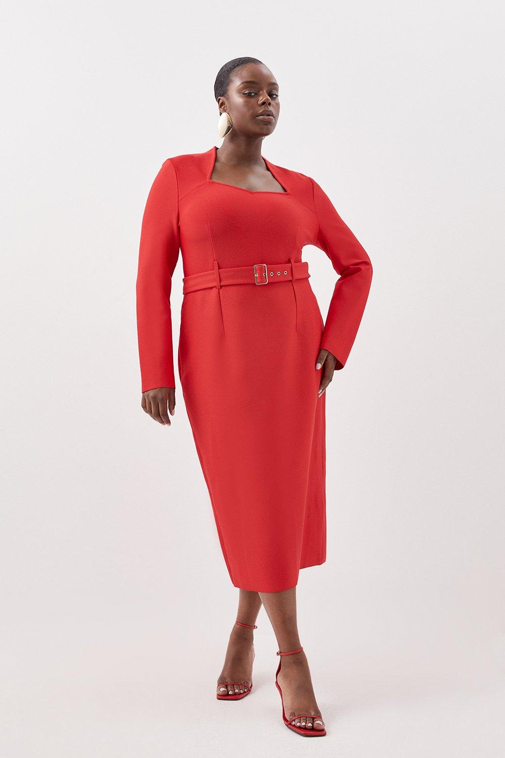 Karen millen red dress online