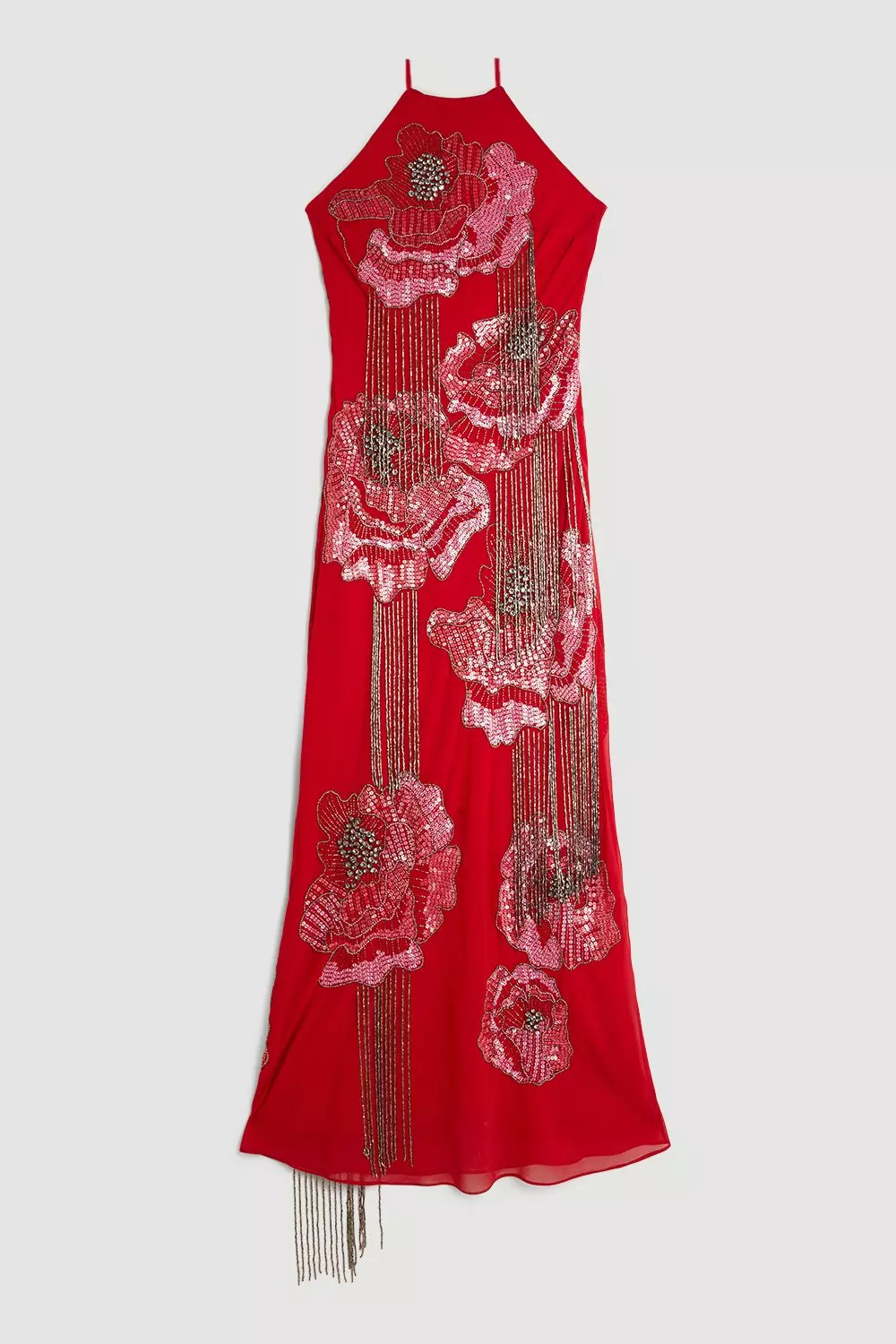 関税送料込★SALE★完売間近★KarenMillen★Twillドレス Tailored Premium Twill Halter Neck Sleeveless Maxi Dress