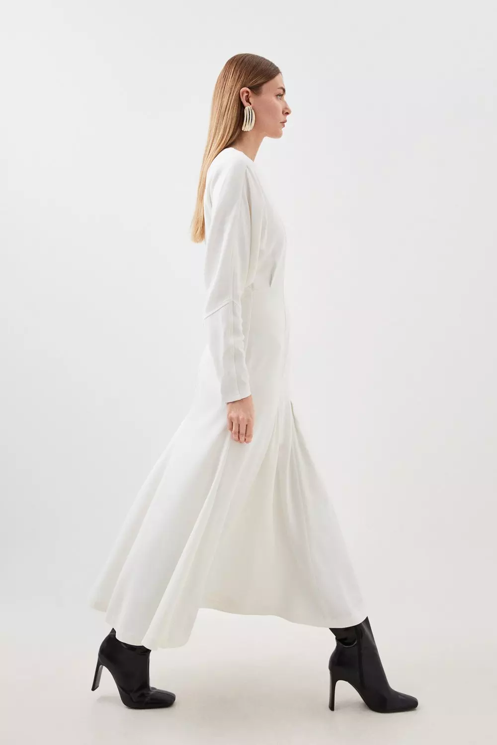 【送料&関税込】Off-White Midi Viscose Dress ZARA NWT WOMAN SS24 OPENWORK EMBROIDERED MIDI DRESS WHITE