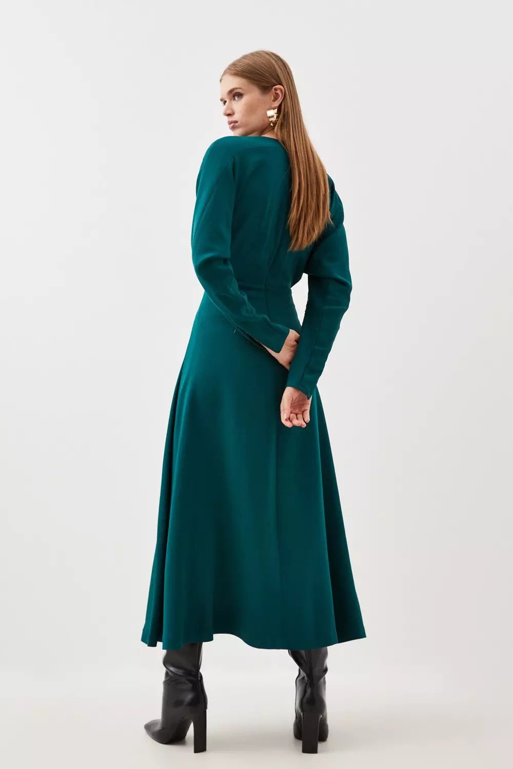 Midi dress with sleeves sale hotsell