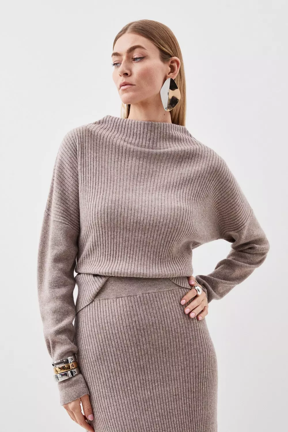 Cashmere Wool Knit Top Karen Millen