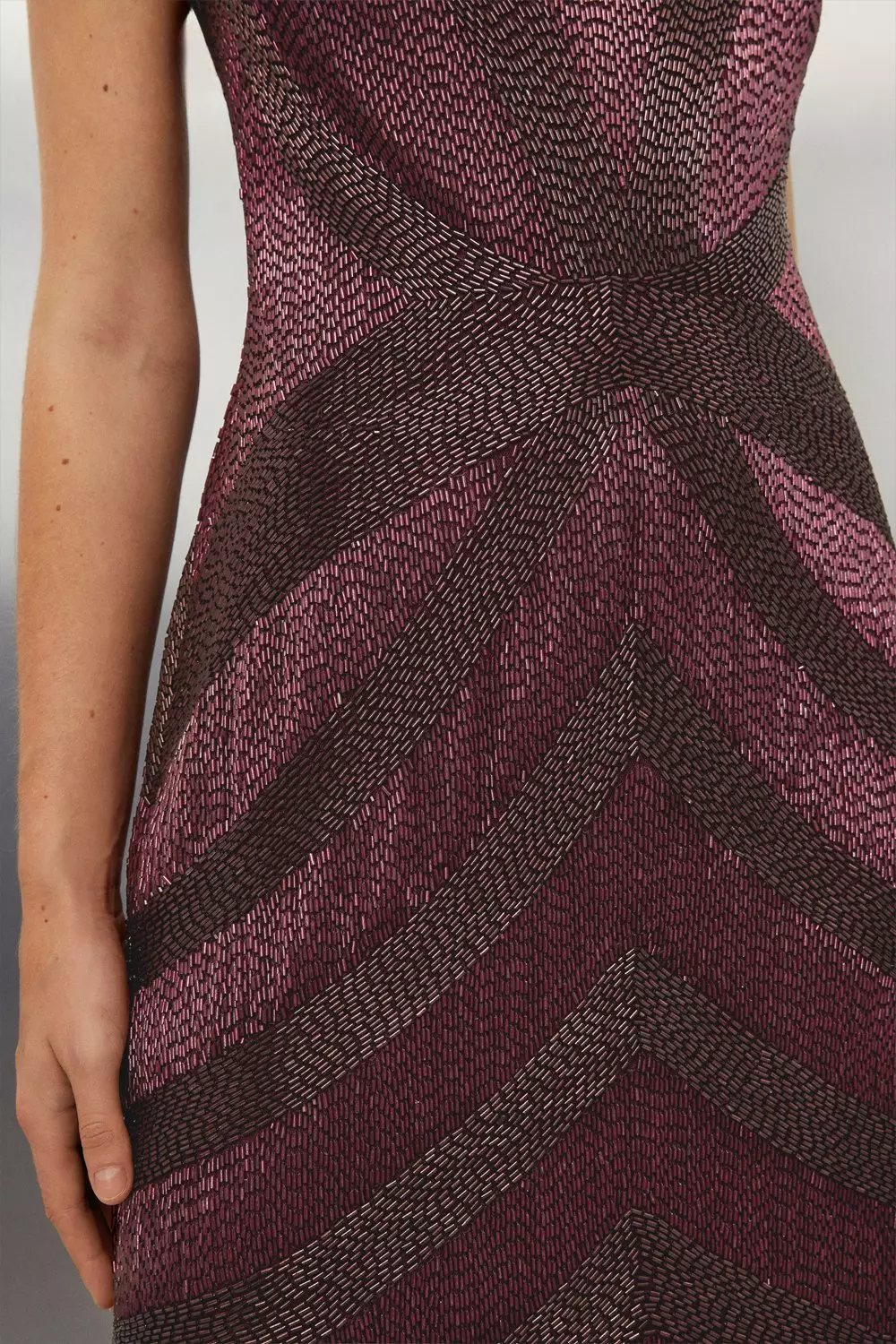 Beaded Embellished Woven Maxi Dress | Karen Millen