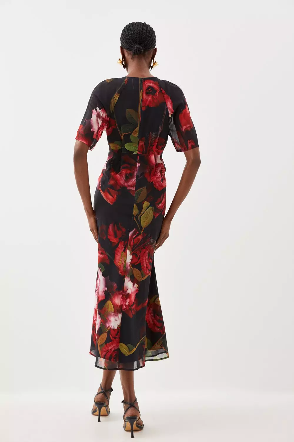 KAREN MILLEN ミダキシドレス ハイネック ニット スリット KAREN MILLEN ミダキシドレス ハイネック ニット スリット